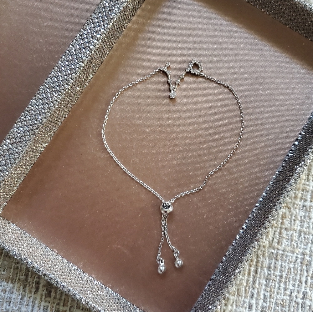Silver Pisces Constellation Drawstring Bracelet - image 3